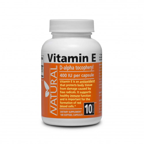 Vitamín E 400 IU prírodný (D-alfa tokoferol) - 100 kapsúl